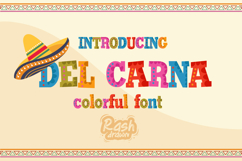 Del cara - colorful fiesta display font Product Image 1