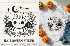 Kawaii Spider SVG Cut File| Cute Halloween PNG Clipart Product Image 1