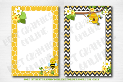 Bees Printable Notebook Pages, Bee Writting Note Paper Set Product Image 2