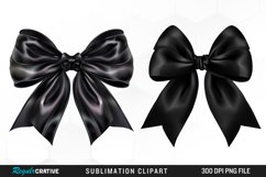Watercolor Black Bow Exquisite Clipart Product Image 1