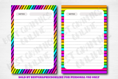Rainbow Colors Note Paper Bundle, Rainbow Writing Papers Set Product Image 2