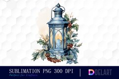 Watercolor Vintage Lantern Clipart Product Image 1