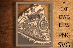 Train multilayer SVG/ Train cut file/ 3D layered mandala svg Product Image 1