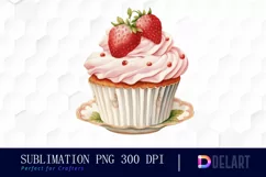 Watercolor Summer Strawberry PNG Clipart Product Image 1