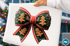 Gingerbread Coquette Bow Christmas PNG clip art Product Image 1