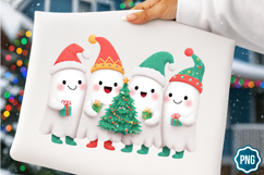 Christmas Ghost PNG, Spooky Christmas Product Image 1
