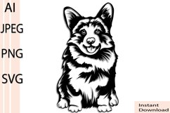 Cardigan Welsh dog/Dog Svg/Png/Jpg/Ai/Clipart vector Cut Svg Product Image 1