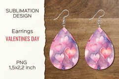 Valentines Hearts Love|Earring Teardrop|Sublimation Design Product Image 1