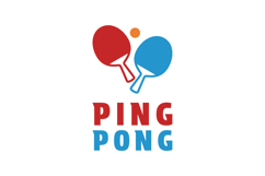 Table Tennis Ping Pong Club Logo Vector with Paddles Product Image 1