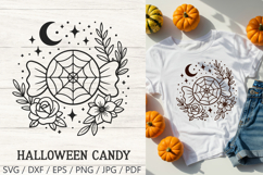 Kawaii Halloween Candy SVG Cut File| Cute Spooky PNG Clipart Product Image 1