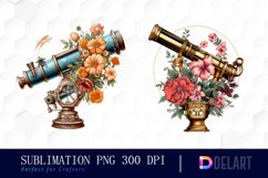 Lightand Dark Academia Watercolor Sublimation Clipart Product Image 1