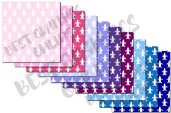 Fleur de lis digital papers Floral pattern background jpg Product Image 2