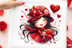 Valentines gnome clipart, Valentines clipart, Gnome valentin Product Image 2