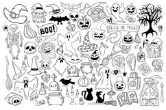 Halloween Doodle Clipart Set Product Image 2