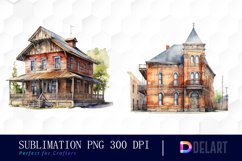 Lightand Dark Academia Watercolor Sublimation Clipart Product Image 1