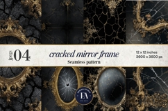 Cracked Mirror Frame Pattern | Black Gold Baroque Product Image 1
