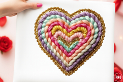 Crochet Yarn Valentine love clipart Product Image 1