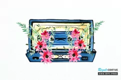 Watercolor Floral Cassettes PNG Clipart Product Image 1