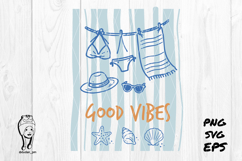good vibes Summer Preppy Hand Drawn Product Image 2