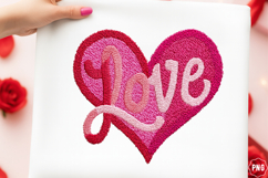 Latch Hook LOVE PNG, Faux Yarn Chenille Rug Texture, Valenti Product Image 1