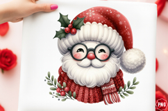 Faux Yarn Snowman Christmas Santa Png Product Image 1