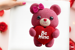 Crochet Yarn Valentine Teddy Bear Png Product Image 1