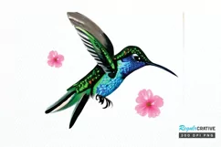 Watercolor Cute Hummingbird PNG Clipart Product Image 1
