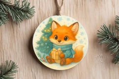 Christmas Ornaments Sublimation PNG | Cute Animals Designs Product Image 3
