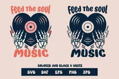 love music, feed the soul music, valentine svg & sublimation Product Image 1