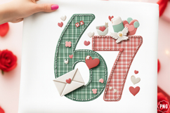 Six Seven Valentine Day Png, Preppy Pink Product Image 1