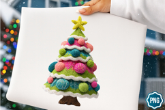 Crochet Yarn Christmas Tree PNG, Christmas Tree PNG, Tree Product Image 1
