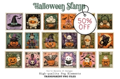 Spooky Stories Ghost Pumpkin Halloween Stamp PNG Design Product Image 1