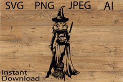 Witch Svg/Png/Jpg/Ai/Vector Woman/Halloween design Svg Product Image 1