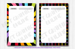 Rainbow Printable Note Paper Bright Writing Papers Page Product Image 2