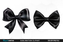 Watercolor Black Bow Exquisite Clipart Product Image 1