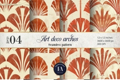 Art Deco Arch Pattern | Retro Shell Motif Texture Product Image 1