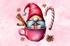 Watercolor Christmas Gnome Clipart Product Image 2