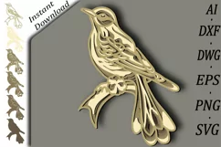 Colibri multilayer Svg/Colibri Plywood Cut/3d Colibri bird Product Image 1