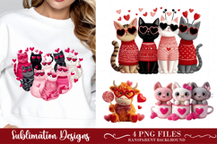 Valentine Cats PNG Clipart Product Image 1