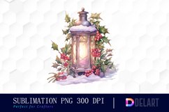 Watercolor Vintage Lantern PNG Clipart Product Image 1