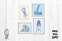 Vintage Sea Life Aesthetic Stamp Product Image 1