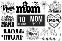 Mom SVG Bundle Floral Mama Quotes, PNG, SVG Product Image 1