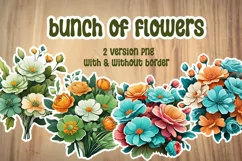 Bunch of flowers, flowers Sticker printable png Product Image 1