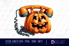 Watercolor Halloween Jack O Lantern PNG Clipart Product Image 1