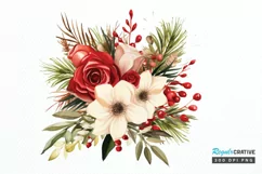 Christmas Flower Bouquet PNG Clipart Product Image 1