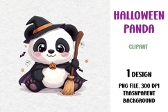 Halloween Panda, Cute Clipart Product Image 1