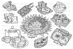 Indonesian Traditional Snack Clipart Coloring Product Image 1