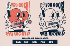 love music, you rock my world, valentine svg & sublimation Product Image 1