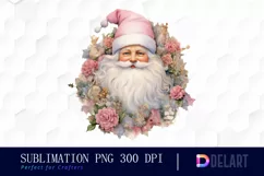 Watercolor Vintage Christmas Santa Clipart Design Product Image 1