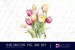 Watercolor Tulip Clipart PNG Clipart Product Image 1